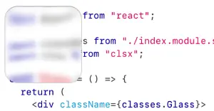 Screen shot of the liquid glass effect